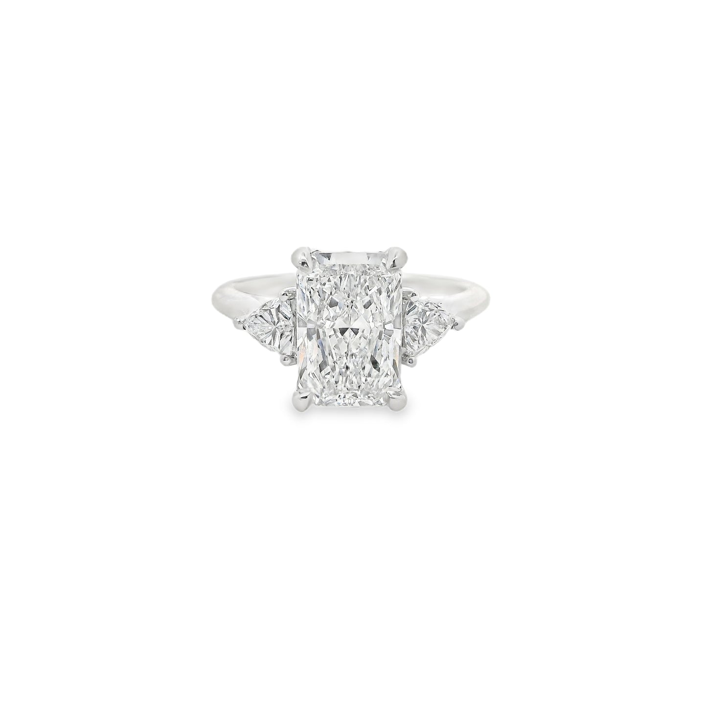 2.58ct Radiant Cut Lab Grown Rosetta Design Platinum
