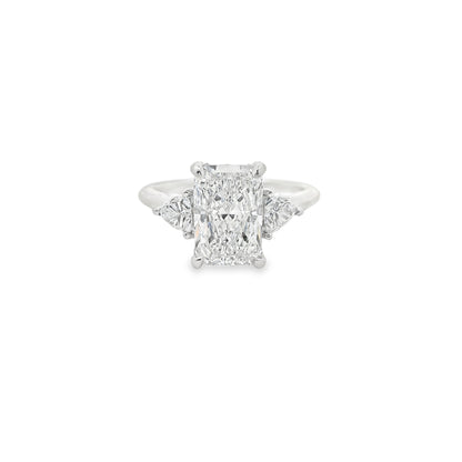 2.58ct Radiant Cut Lab Grown Rosetta Design Platinum