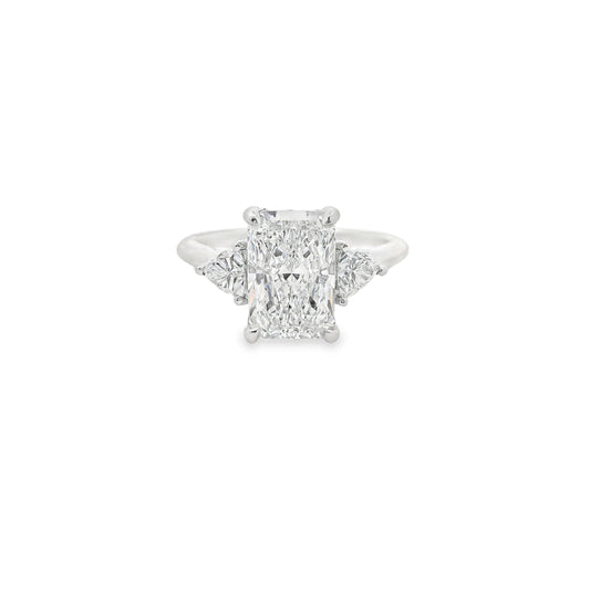 2.58ct Radiant Cut Lab Grown Rosetta Design Platinum