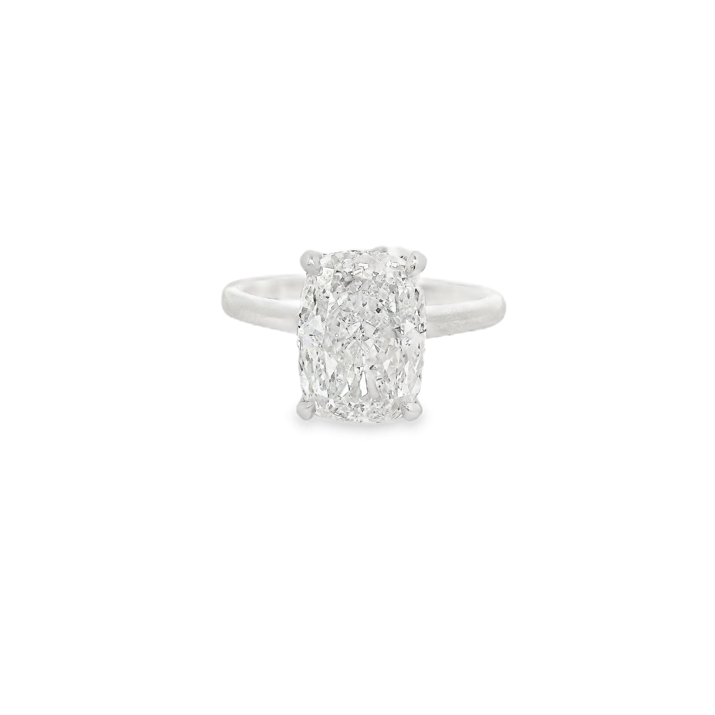 3.56ct Cushion Cut Lab Grown Custom Bella Design Platinum