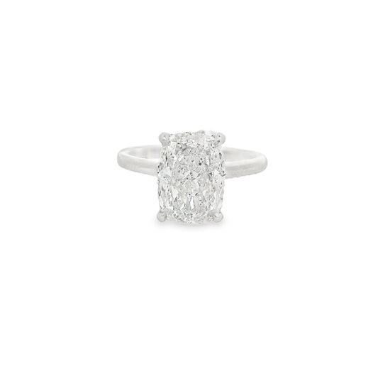 3.56ct Cushion Cut Lab Grown Custom Bella Design Platinum