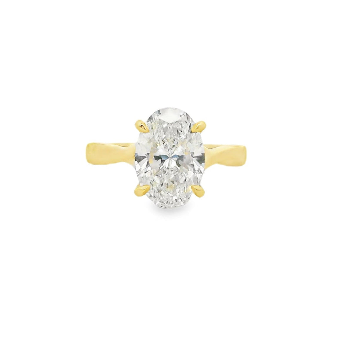 3.01ct Oval Cut Lab Grown Sylvie Design Yellow Gold
