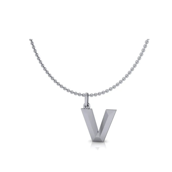 V-Initial-Pendant-White