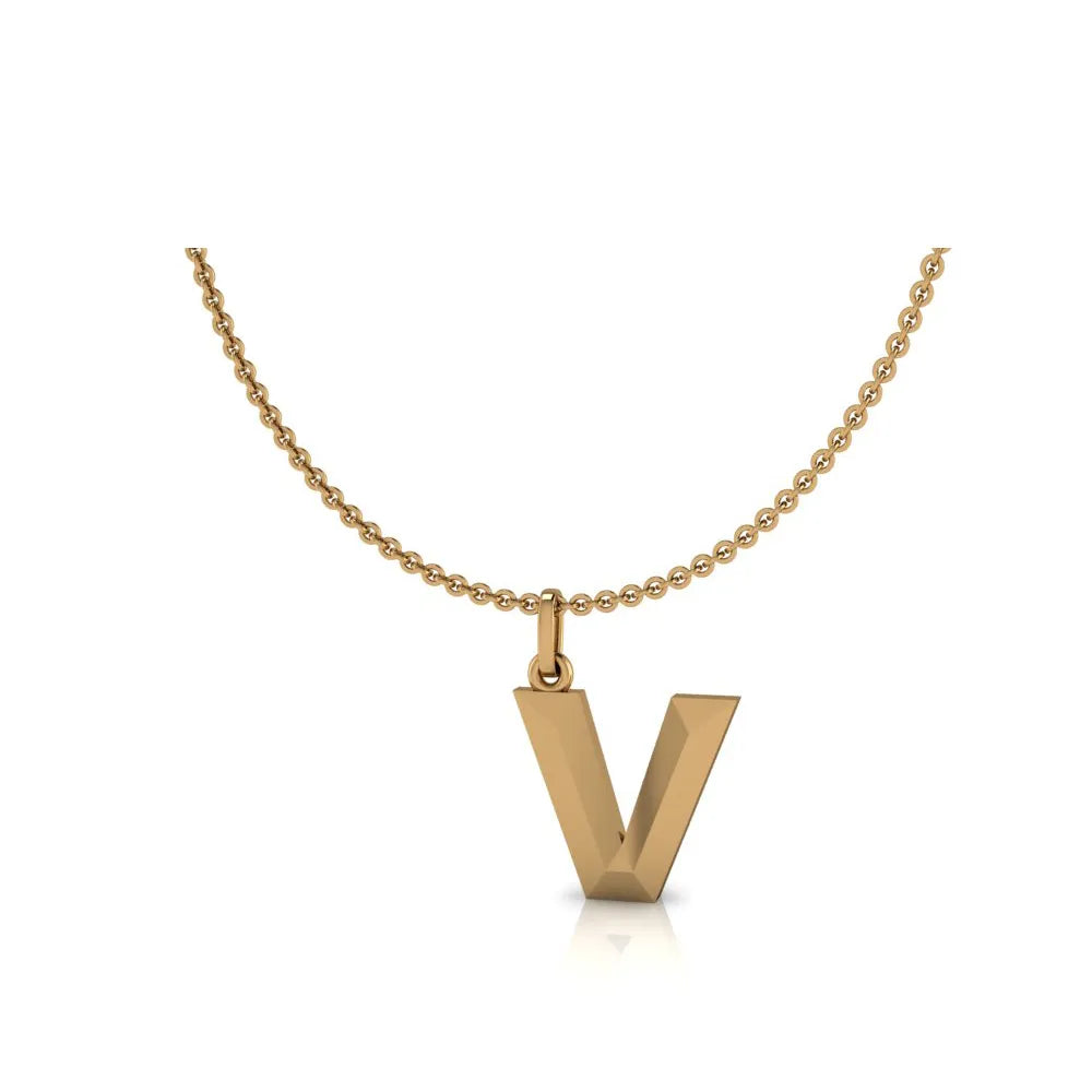 V-Initial-Pendant-Yellow