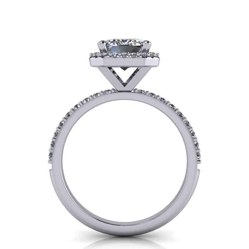 1.55ct Radiant cut Lab Grown Valerie Design Platinum