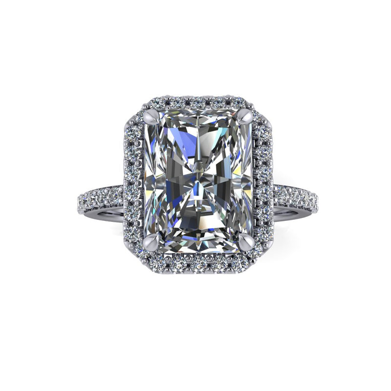 1.55ct Radiant cut Lab Grown Valerie Design Platinum