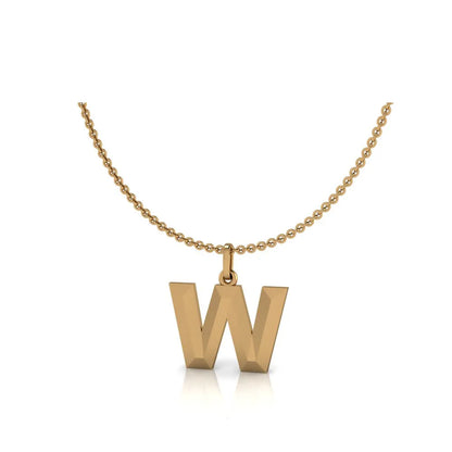W-Initial-Pendant-Yellow