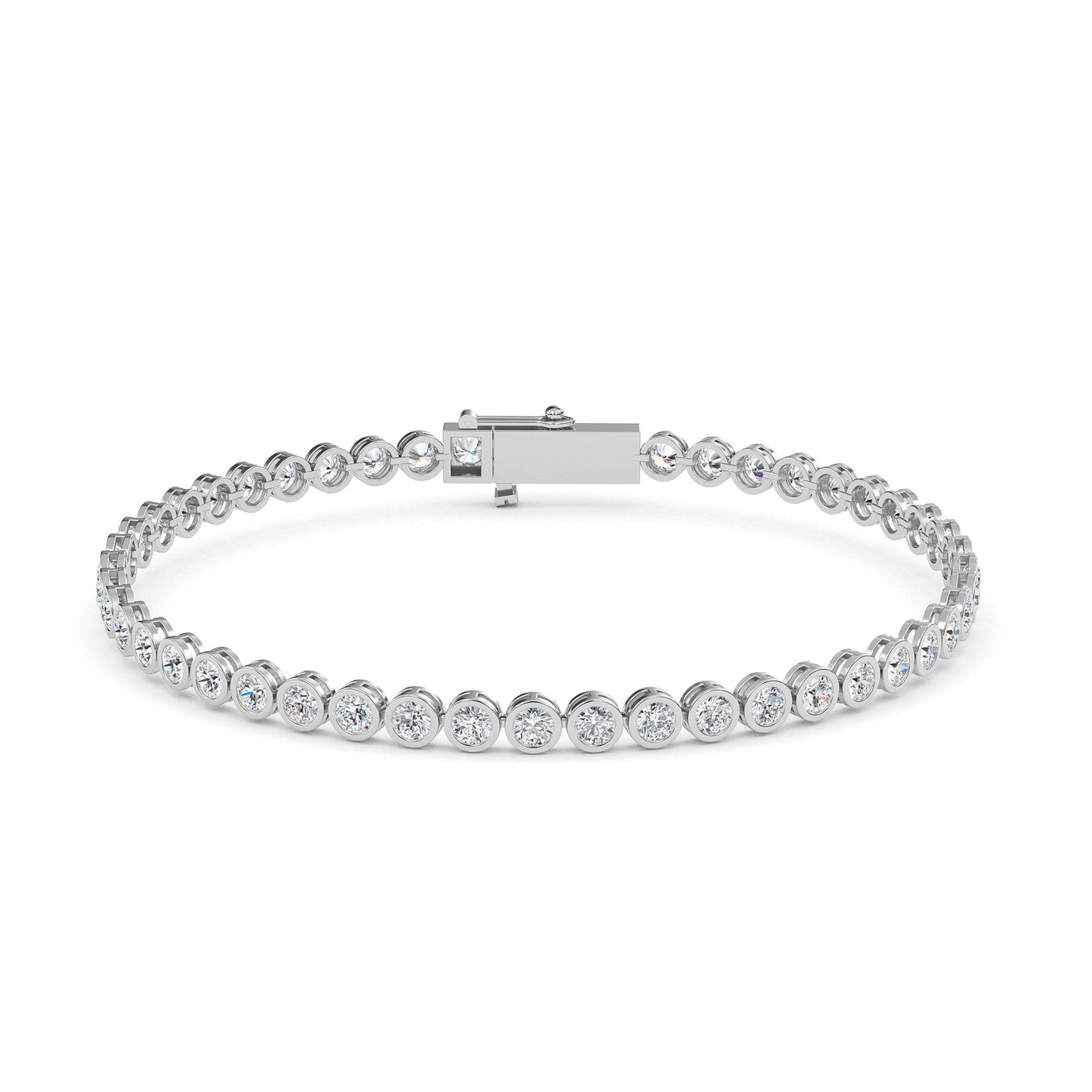 5.00ct Bezel Set Diamond Tennis Bracelet - Michael Arthur Diamonds