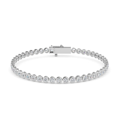 5.00ct Bezel Set Diamond Tennis Bracelet - Michael Arthur Diamonds