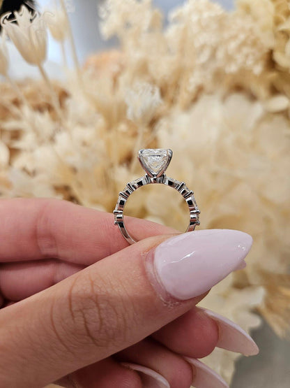 2.05ct Princess cut Lab Grown Ivy Design White Gold - Michael Arthur Diamonds