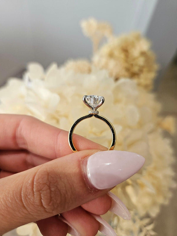 3.12ct Pear cut Lab Grown Catalina Design Two-tone - Michael Arthur Diamonds