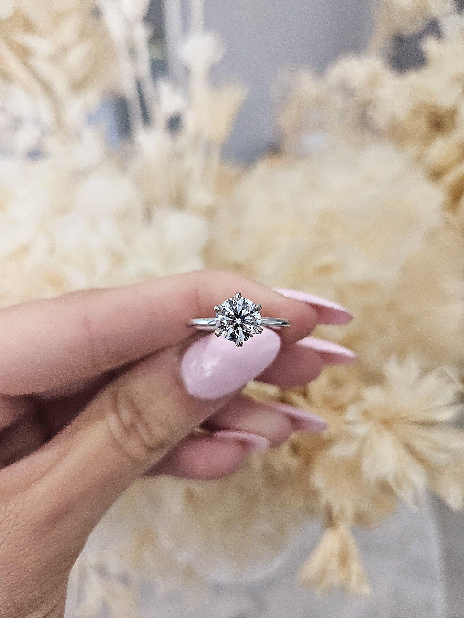 1.50ct Round Cut Lab Grown Henri Design Platinum - Michael Arthur Diamonds