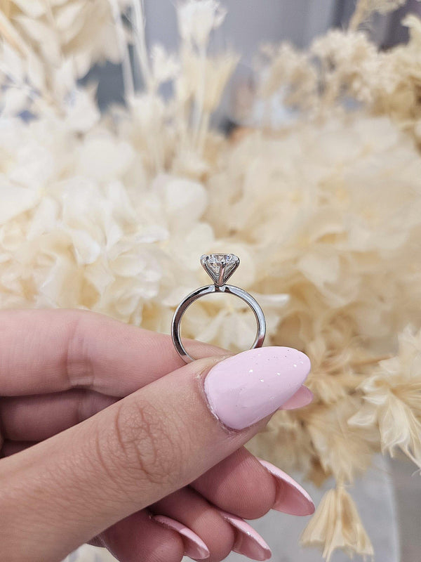 1.50ct Round Cut Lab Grown Henri Design Platinum - Michael Arthur Diamonds