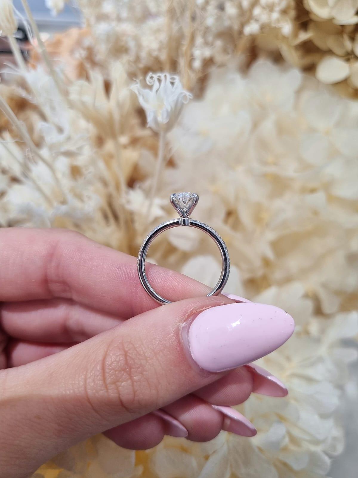 1.53ct Oval Cut Lab Grown Veneto Design Platinum - Michael Arthur Diamonds