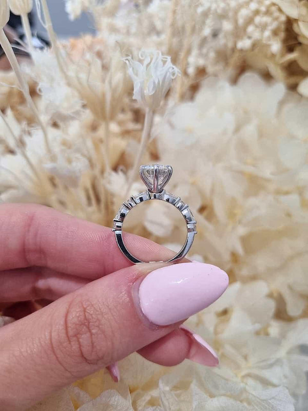 2.00ct Round Cut Lab Grown Ivy Design Platinum - Michael Arthur Diamonds