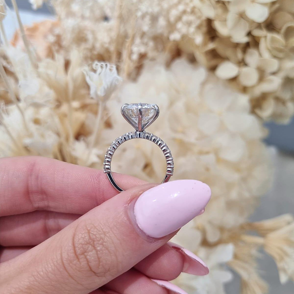 5.02ct Round Cut Lab Grown Veneto Design Platinum - Michael Arthur Diamonds