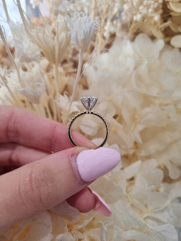 1.70ct Round Cut Lab Grown Veneto Design Two-Tone - Michael Arthur Diamonds