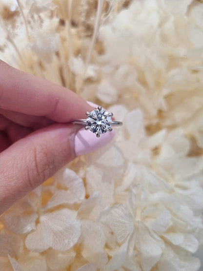 2.21ct Round Cut Lab Grown Henri Design Platinum - Michael Arthur Diamonds