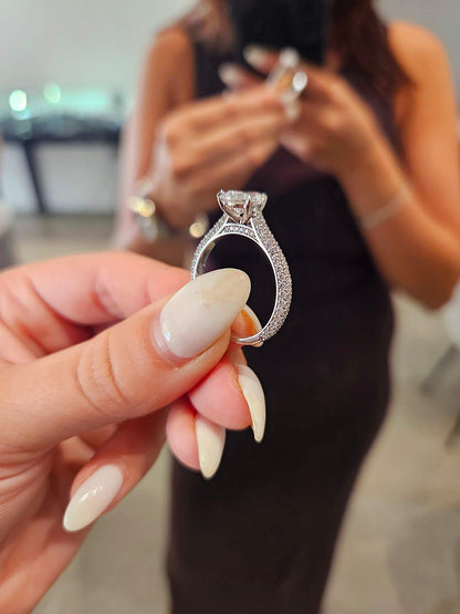 1.51ct Pear Cut Lab Grown Clara Design White Gold - Michael Arthur Diamonds