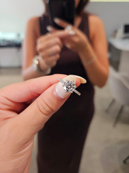 1.71ct Round Cut Lab Grown Veneto Design Platinum - Michael Arthur Diamonds