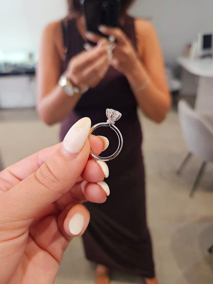 1.51ct Round Cut Lab Grown Custom Grandi Design White Gold - Michael Arthur Diamonds