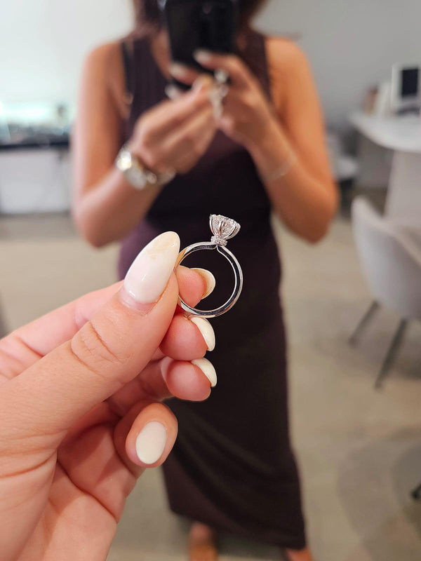 1.51ct Round Cut Lab Grown Custom Grandi Design White Gold - Michael Arthur Diamonds