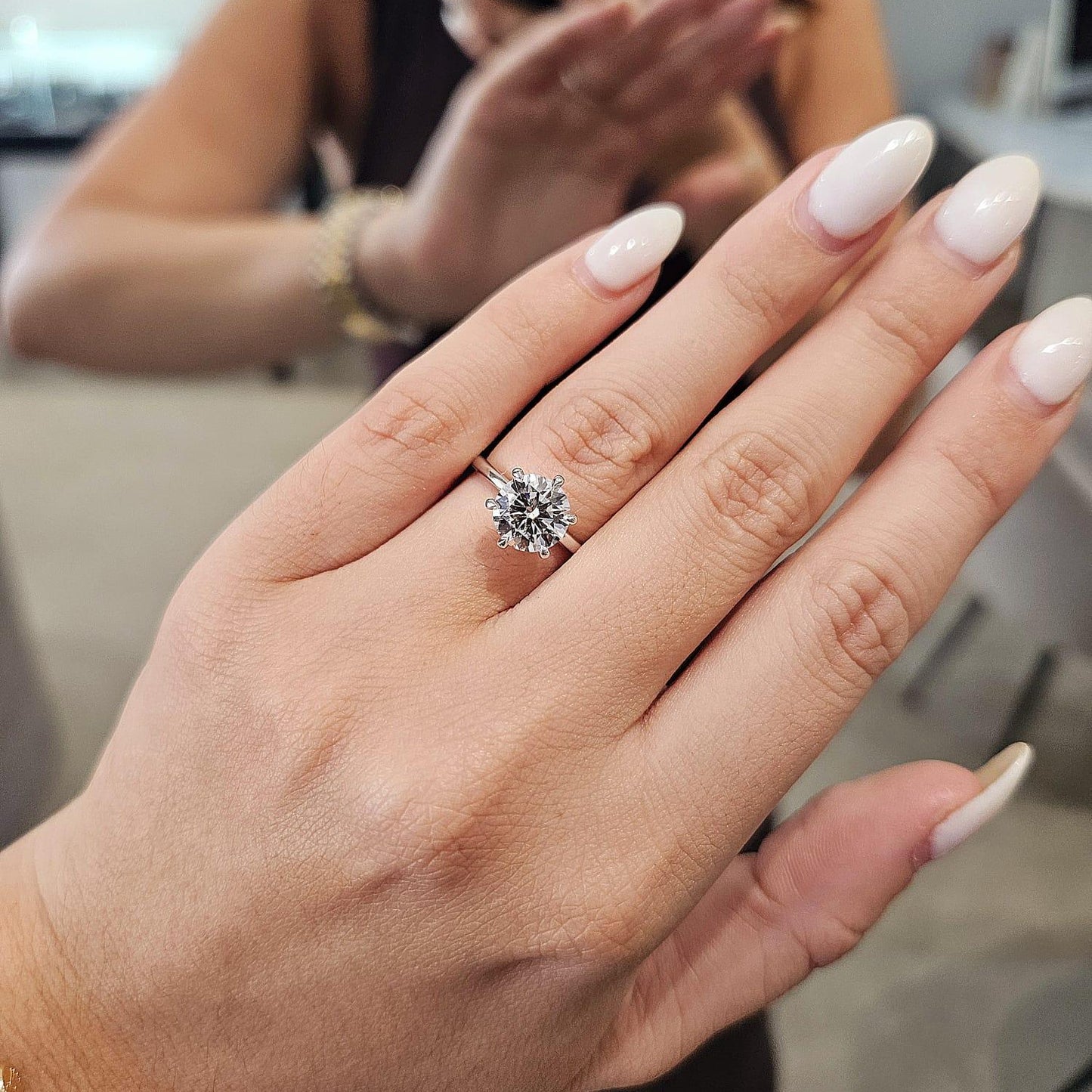 2.01ct Round Cut Lab Grown Henri Design Platinum - Michael Arthur Diamonds