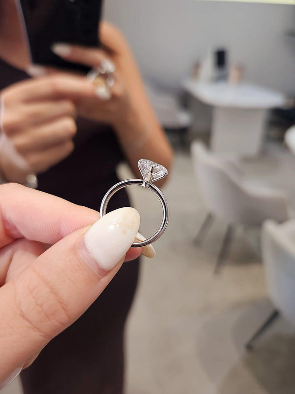 2.01ct Round Cut Lab Grown Henri Design Platinum - Michael Arthur Diamonds