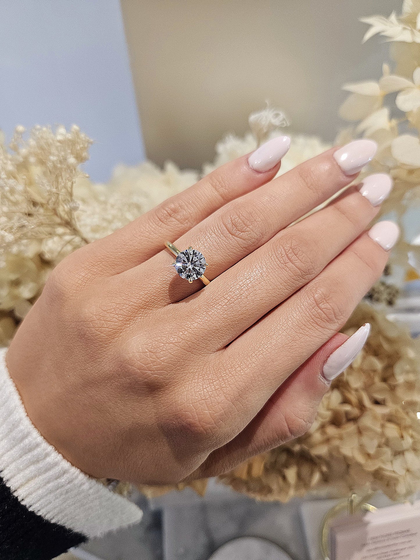 2.00ct Round Cut Lab Grown Olivia Design Yellow Gold