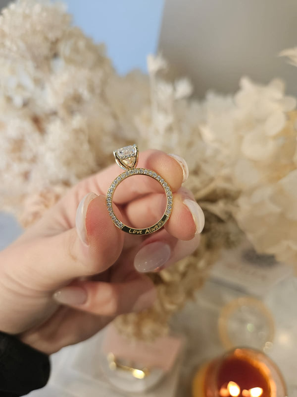 2.52ct Radiant Cut Lab Grown Aria Design Yellow Gold