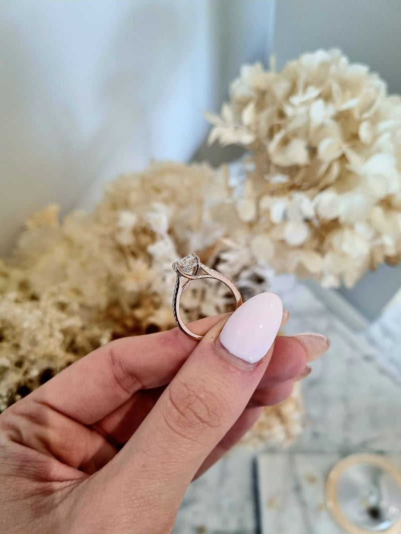 2.01ct Round Cut Lab Grown Custom La Maja Design Rose Gold