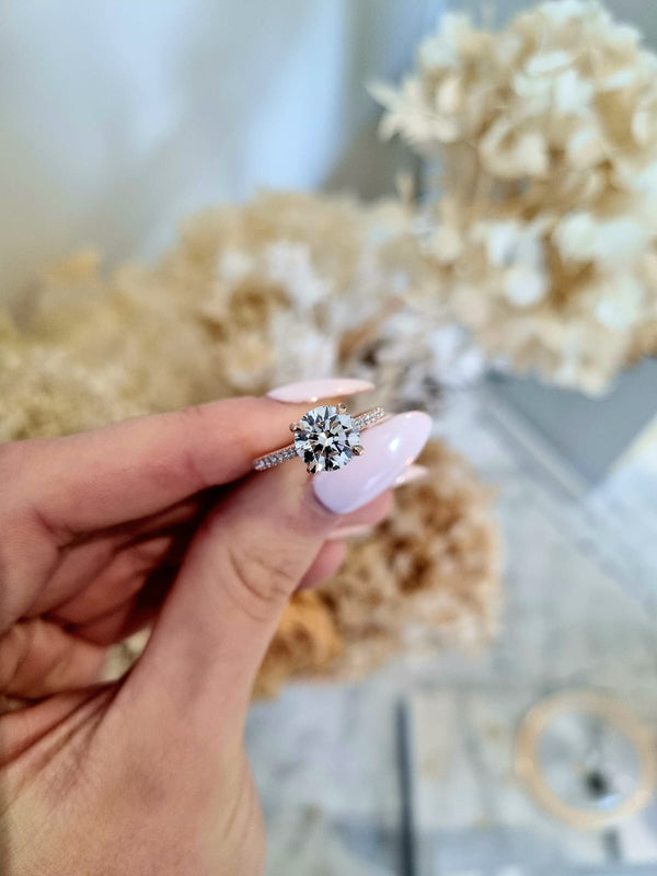 2.01ct Round Cut Lab Grown Custom La Maja Design Rose Gold