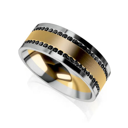 William Wedding Ring gold and white