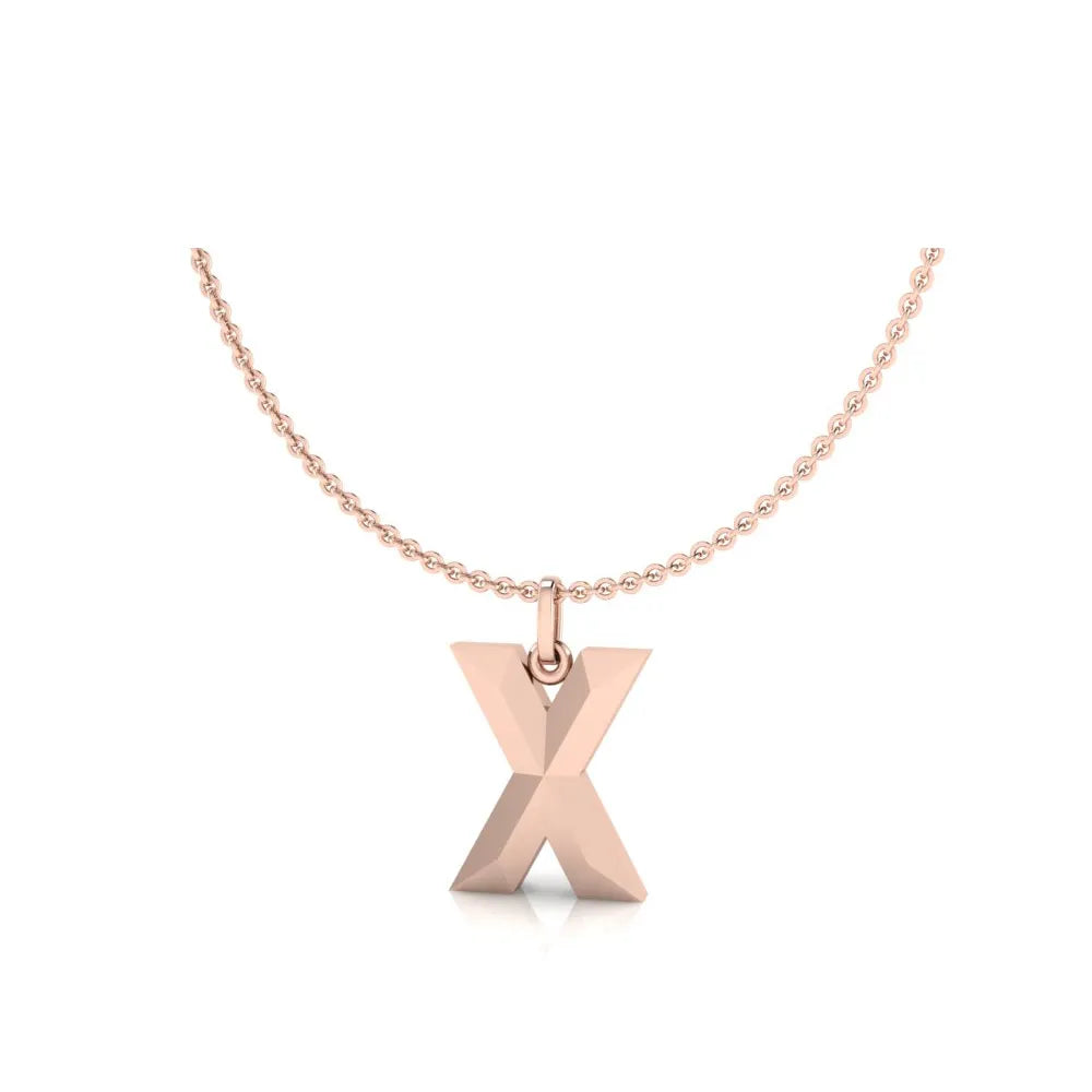 X-Initial-Pendant-Rose
