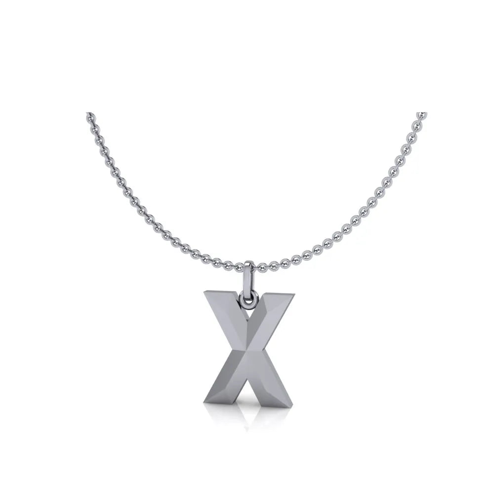 X-Initial-Pendant-White