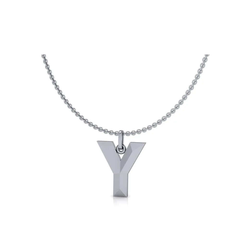 Y-Initial-Pendant-White