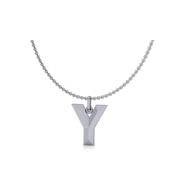 Y-Initial-Pendant-White