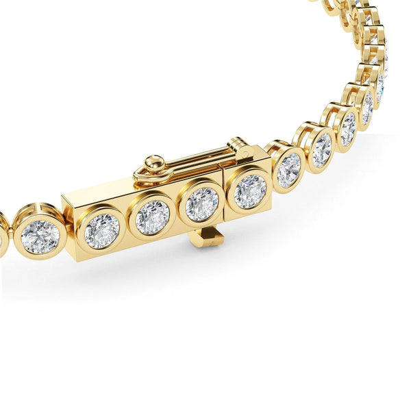 3.50ct Bezel set Tennis Bracelet Lab Grown diamonds