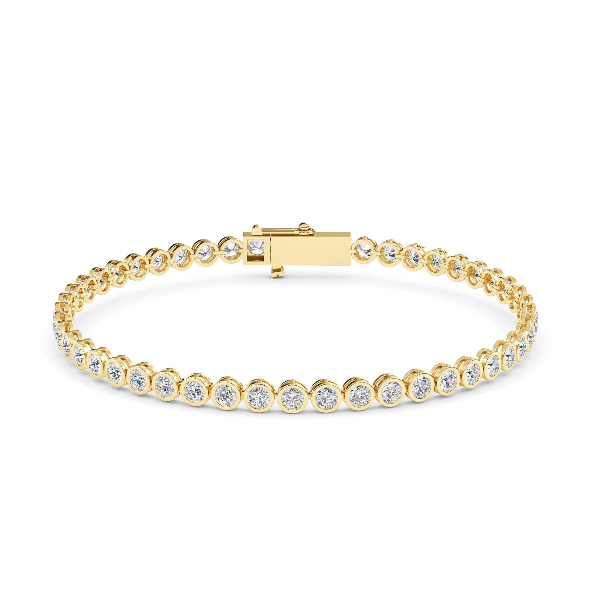 5.00ct Bezel Set Diamond Tennis Bracelet - Michael Arthur Diamonds