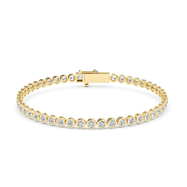 3.50ct Bezel set Tennis Bracelet Lab Grown diamonds