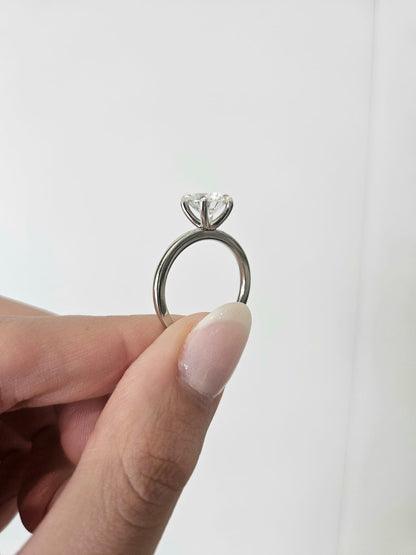 1.55ct Round Cut Lab Grown Henri Design White Gold