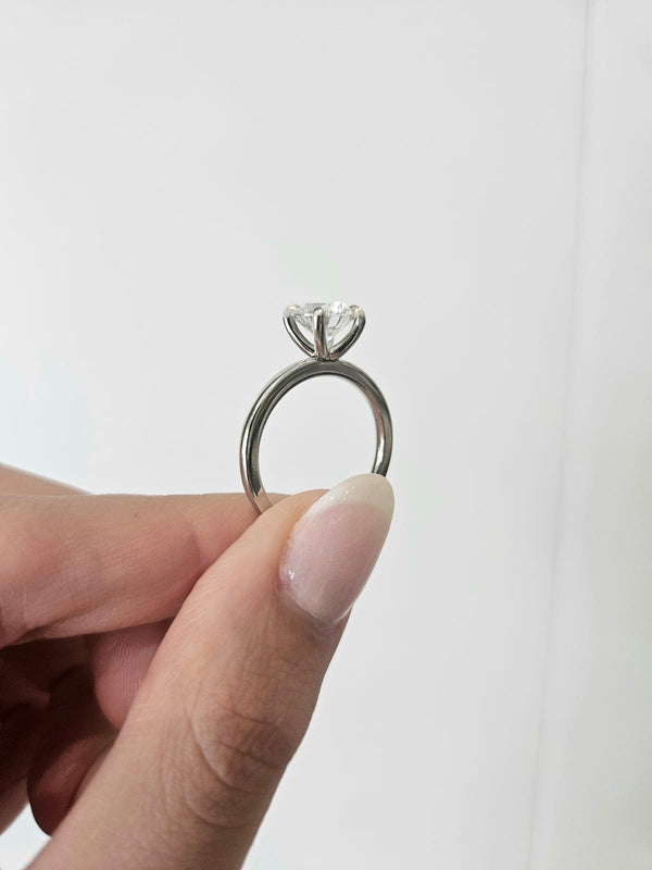 1.55ct Round Cut Lab Grown Henri Design White Gold