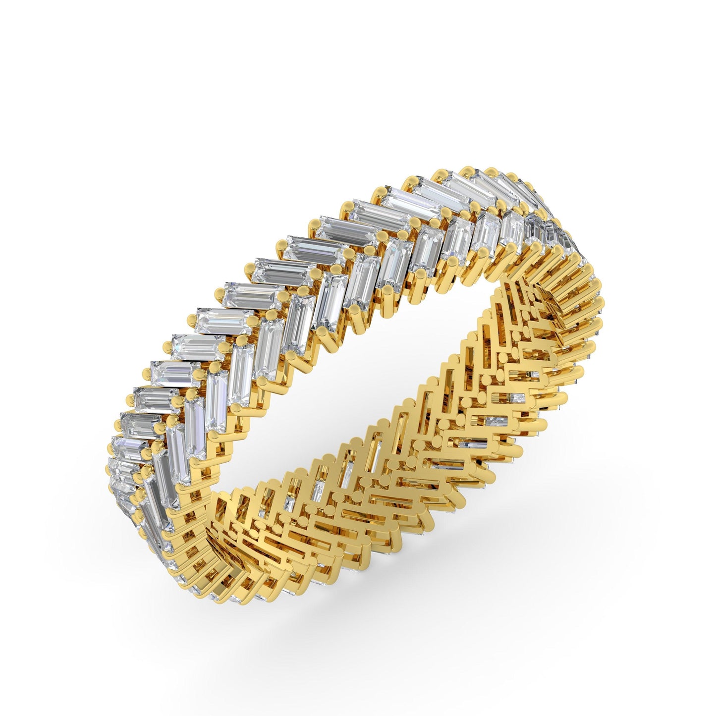 Chevron Wedding Ring - Michael Arthur Diamonds