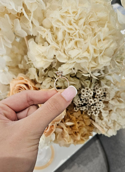 1.50ct Round Cut Lab Grown Lilly Design Rose Gold