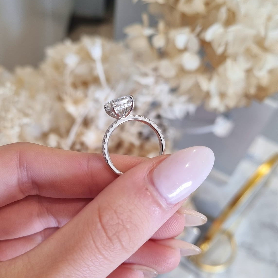 2.51ct Radiant Cut Lab Grown Bassano Design Platinum