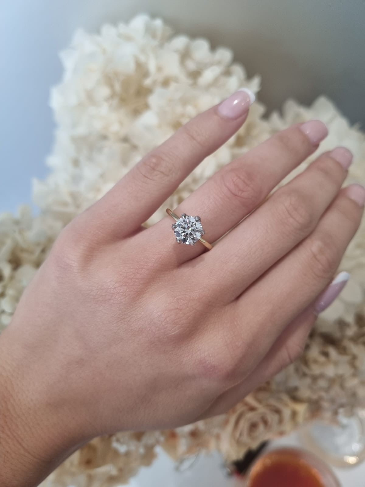 2.04ct Round Cut Lab Grown Custom Catalina Design Two tone