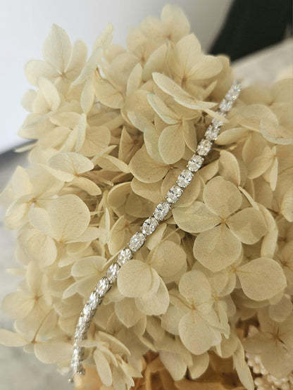 9.60ct Oval Tennis Bracelet Lab Grown Diamonds - Michael Arthur Diamonds