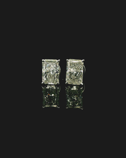 Radiant Cut Lab Grown Diamond Earrings