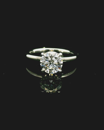 1.55ct Round Cut Lab Grown Henri Design White Gold