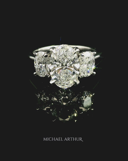 1.75ct Oval Cut Lab Grown Rosetta Design Platinum